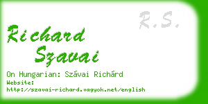 richard szavai business card