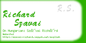 richard szavai business card